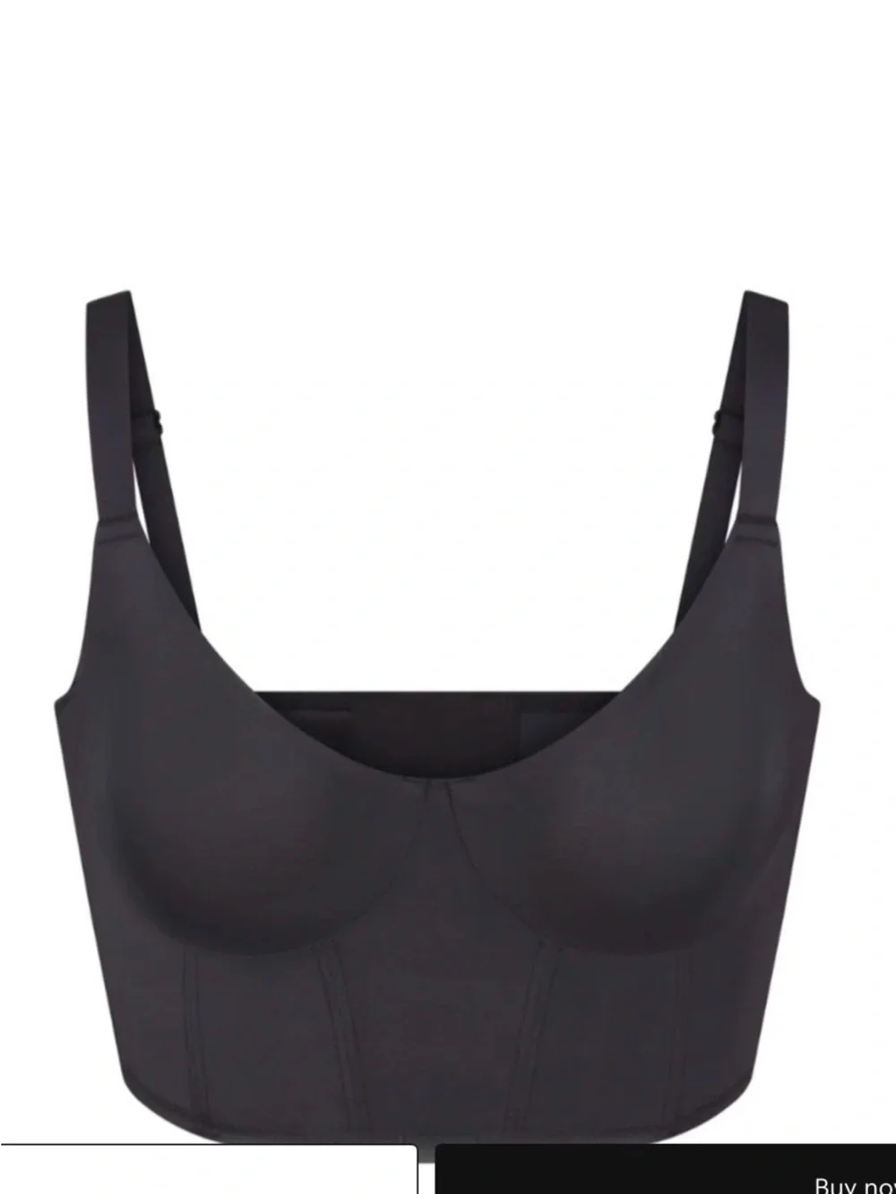 SKIMS Black Longline Molded Bra - Picture 1 of 6